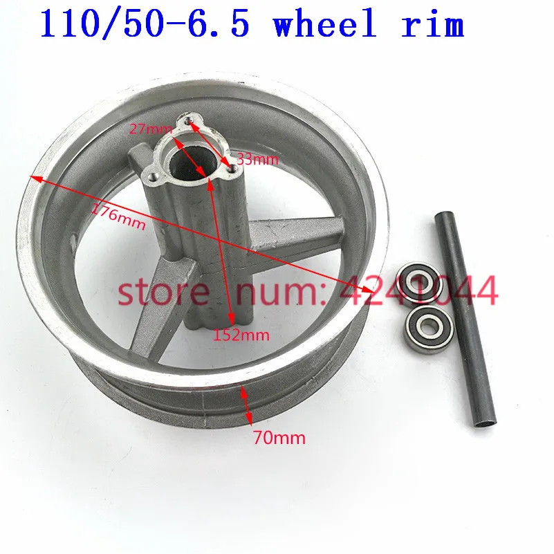 90/65-6.5 front or 110/50-6.5 rear Aluminum Wheel hub,Sprocket,Brake disc Axle bearing fits 49cc Mini Dirt Bike e Scooter Moto 90/65-6.5 front or 110/50-6.5 rear Aluminum Wheel hub,Sprocket,Brake disc Axle bearing fits 49cc Mini Dirt Bike e Scooter Moto
