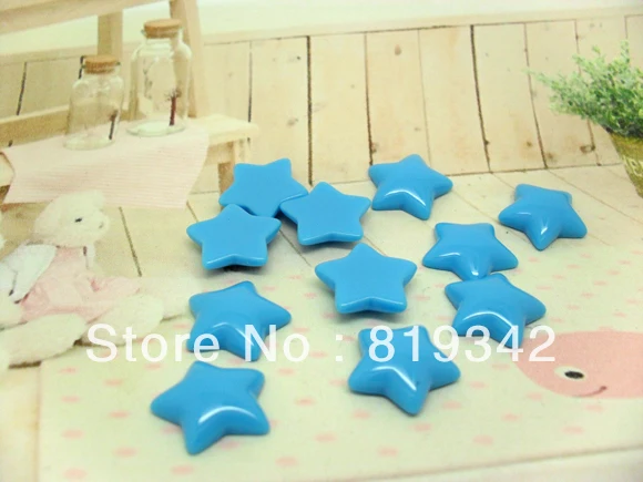 

Free Shipping Blue Color Cute Star Flatback Cabochon Scrapbook Fit DIY Phone Decoration 100pcs/lot
