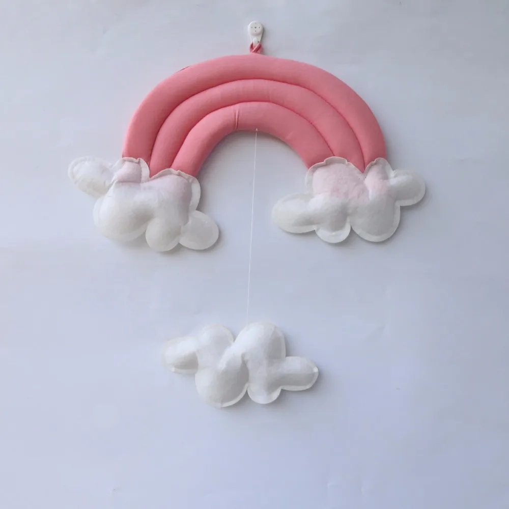Плюшевые игрушки для детей ремесло Радуга облака капли дождя Nordic Стиль детские игрушки, украшения Wind Chime макраме на стене игрушки Дети Craft