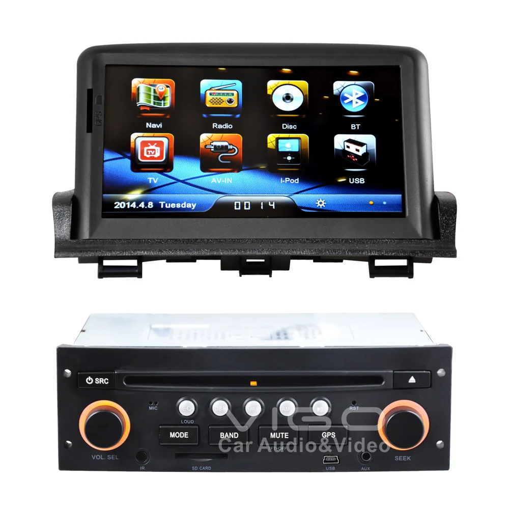 Car Stereo GPS Navigation for Peugeot 307 Bluetooth Multimedia