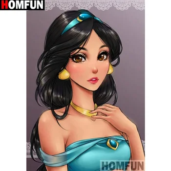 

HOMFUN Full Square/Round Drill 5D DIY Diamond Painting "Cartoon beauty" Embroidery Cross Stitch 5D Home Decor Gift A12943
