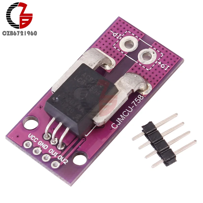 

Hall Current Sensor CJMCU-758 ACS758LCB-050B-PFF-T Linear Current Sensor Module