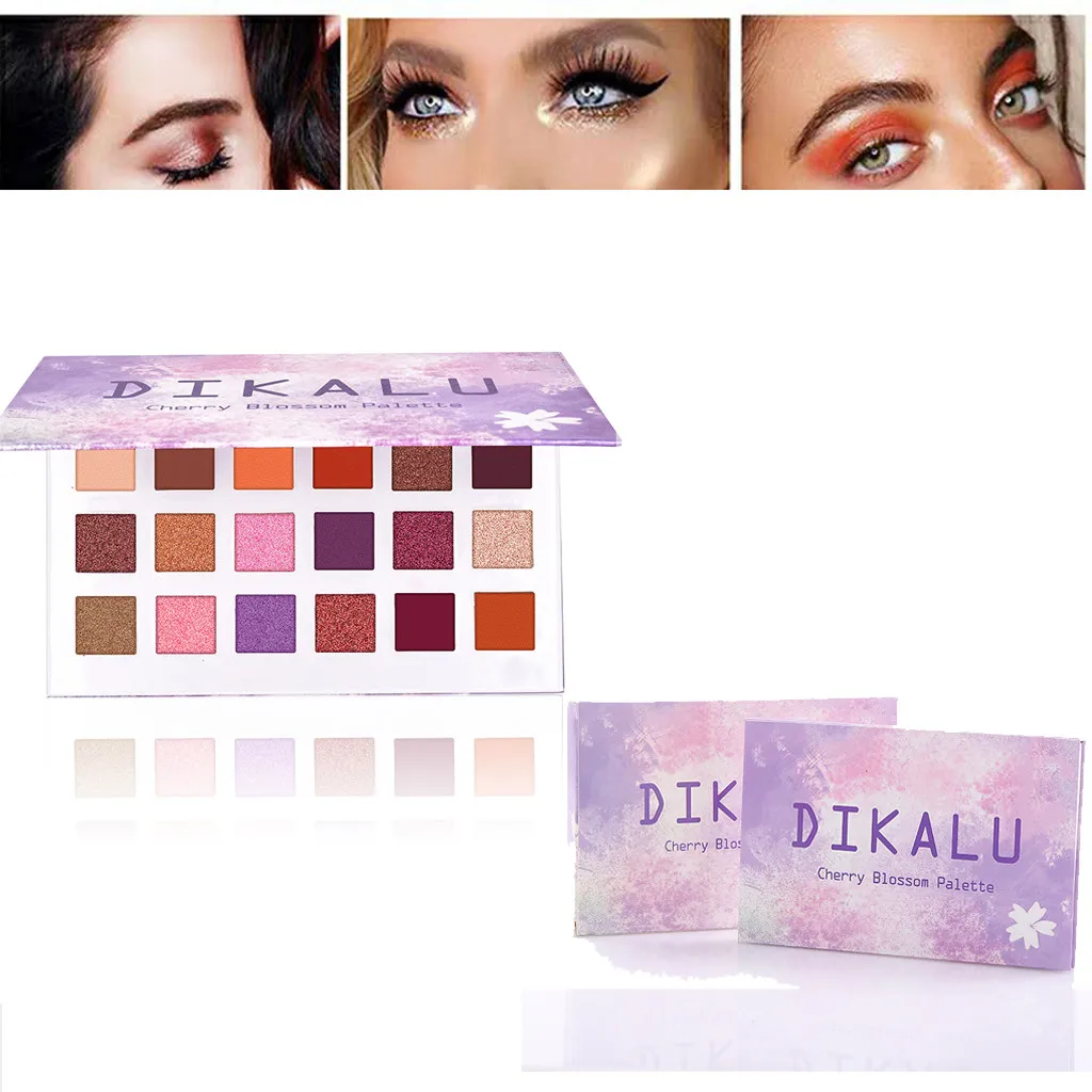 

Portable 18 Colors Eye Shadow Highlight Face Eyeshadow Highlighter Powder Makeup Pearl Metallic Eyeshadow Palette Makeup 5.14