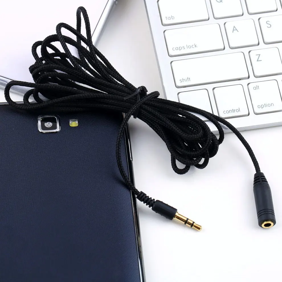 

2 Pcs 3m 10ft 3.5mm Unisex For Headphone Stereo Audio Extension Cable For Phone MP3 Mobile Phone Cables Accessories