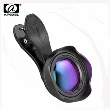 APEXEL профессиональный оптический камеру телефона придает комплект 15 мм 4 К широкоугольный объектив без искажений для iPhoneX плюс samsung более смартфона