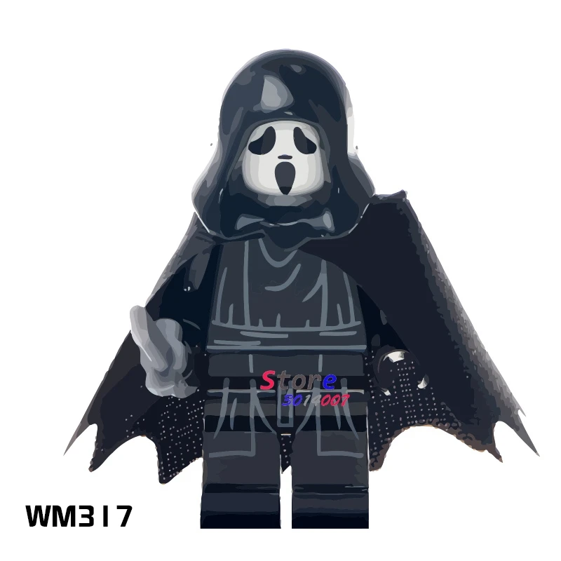 WM317 50 шт. тематика ужасов серии кольцо Охотник-Черная пятница Джейсон, Фредди кругер Майкл Майерс зомби строительный блок детские игрушки - Цвет: WM317