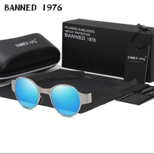 HD поляризованные круглые мужские женские солнцезащитные очки, Винтажные Солнцезащитные очки для мужчин, мужские Модные очки с оригинальным аксессуаром в подарок