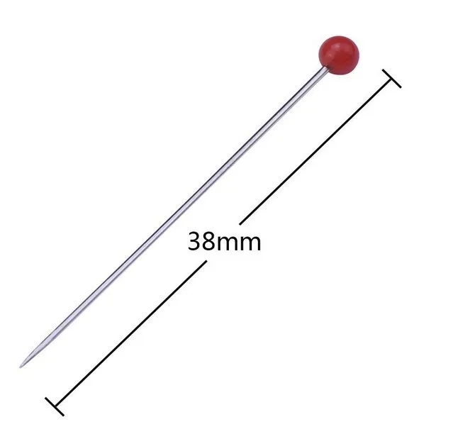 100 шт. Высококачественная стеклянная головка, 38 мм/40 мм булавка, бусина, швейная и фиксирующая Заводская розетка
