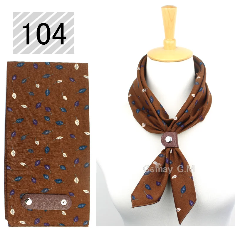 Fashion Cotton Scarf for Women Men Casual Floral Print Scarves Autumn Winter Ladies Wrap 60*60cm Soft Pocket Square - Color: 104