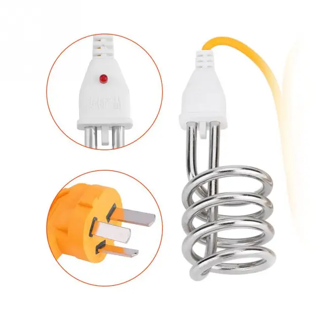 220V 2000W Portable Travel Auto Power off Water Heating Immersion Element Heater Boiler
