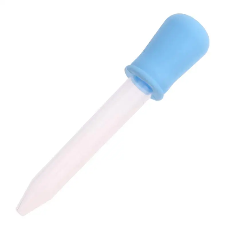 Горячая 1 шт. 5 мл силиконовый детский безопасный лекарственный капельница Ложка инструменты для кормления - Цвет: Синий