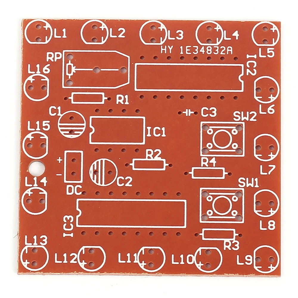 DIY Kit электронный NE555+ 74HC595 16 бит 16 канальный светильник плавные огни Светодиодный модуль комплект ходовой светильник сварочная доска