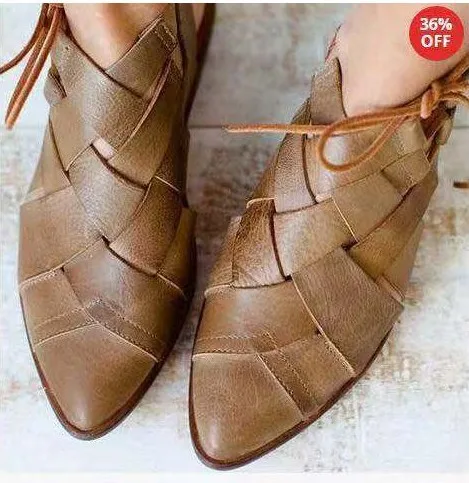 

Cross-tied Checkered Square Heel Low Women Pumps Solid Fashion Single Shoes Rome Shallow Slip-On Spring Autumm Ladies Pumps