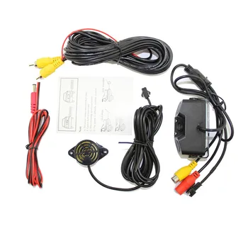 

OMESHIN Backup Camera 2LED Car Rear View with Radar Parking Sensor Night Vision camera monitor 19M15