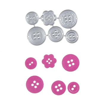 

Hemere Mix Hole Button Set Metal Cutting Dies Stencils for DIY Scrapbooking Card Making Decor 2019 new embossing craft die cut