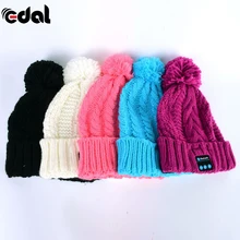 EDAL для мужчин/женщин Теплая Шапка-бини беспроводные, с функцией Bluetooth Крышка для наушников модная гарнитура динамик для осени/зимы