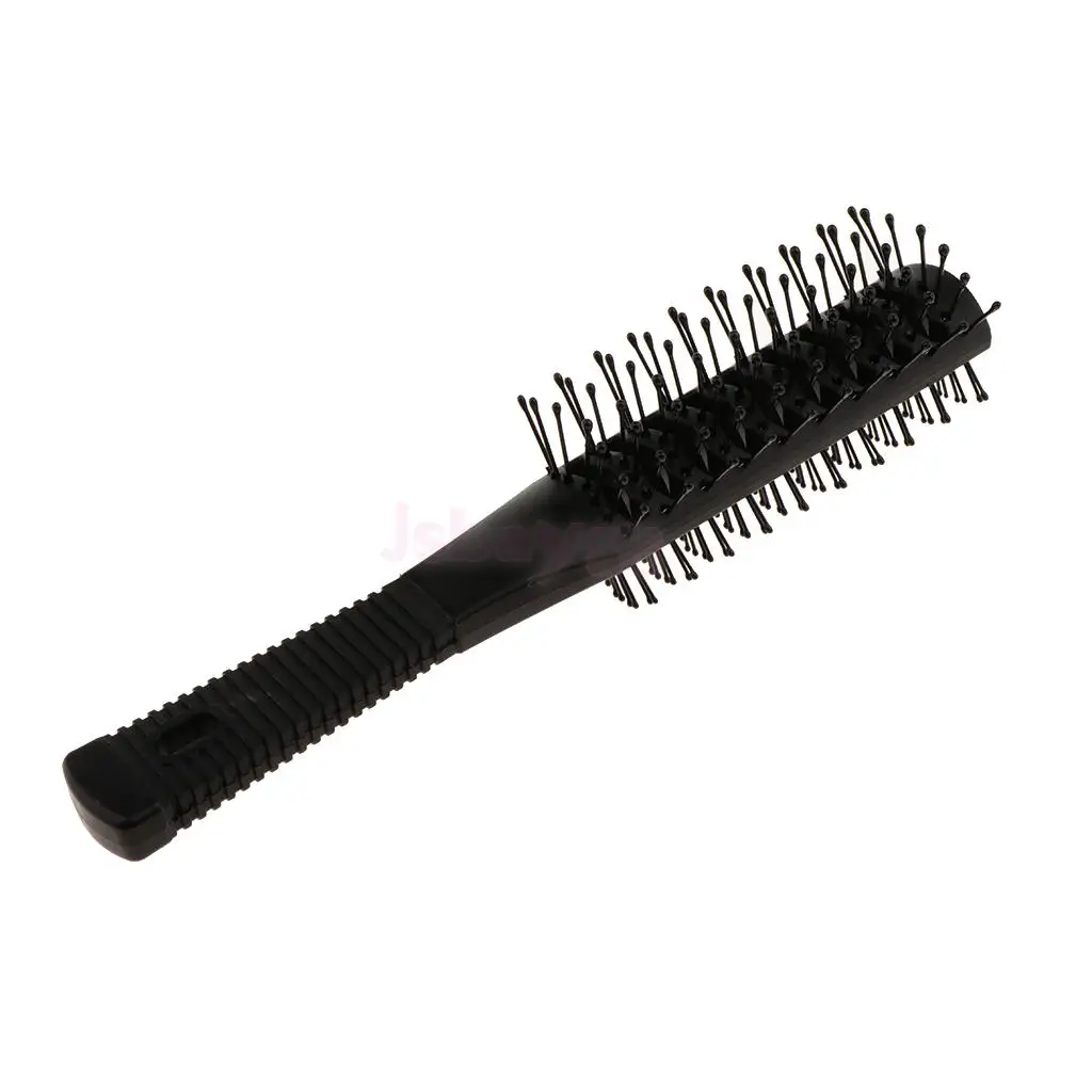 Plastic Dual Side Anti-static Long Curling Hair Roller Brush Hairbrush Comb