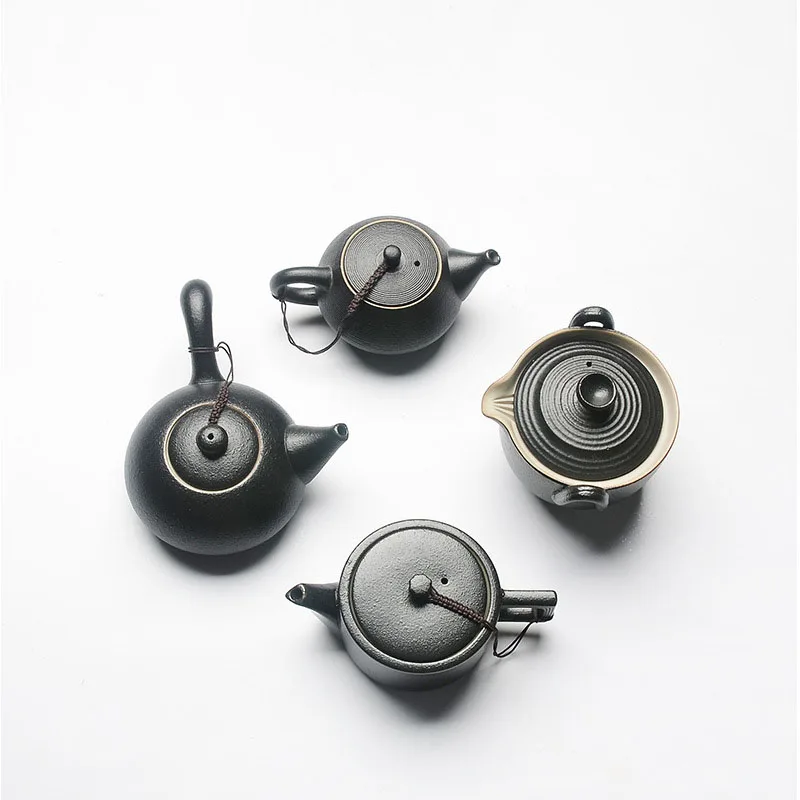 Handmade Black Zen Pottery Glaze Stone Teapot