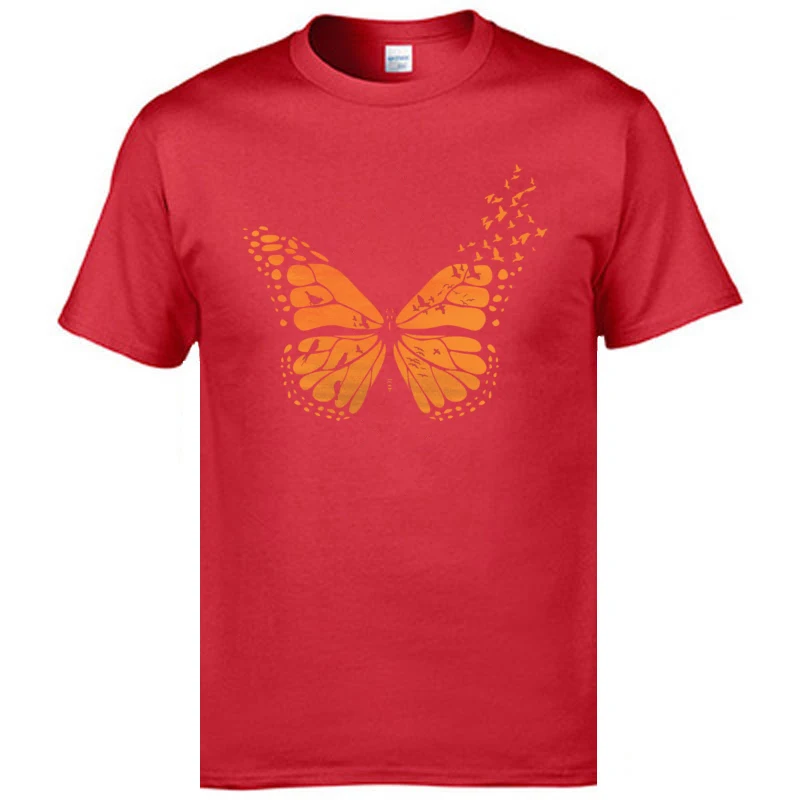 Crewneck Monarch Pure Cotton Men T-Shirt Slim Fit Short Sleeve Tees New Arrival Normal T-Shirt Wholesale Monarch red