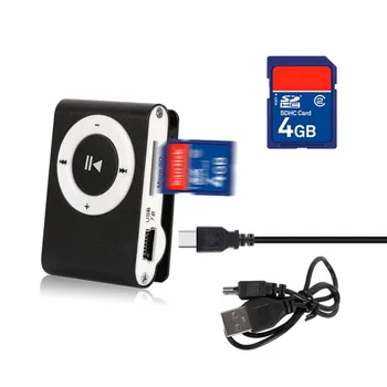 

Protable Mini Mp3 Music Player Mp3 Player Support Micro TFCard Slot MP3 Sport Player USB Port with Earphone