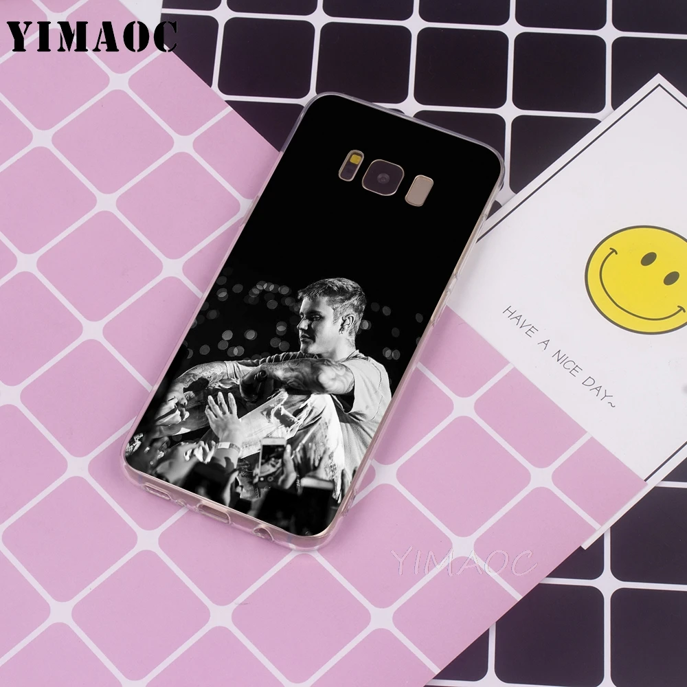 YIMAOC Justin Bieber purpose tour Soft Case for Galaxy j3 j5 j6 j7 A5 2016 2017 A6 A9 2018 Note 8 9 S7 edge S8 S9 S10 Plus S10e