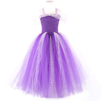 

POSH DREAM Red Flower Kids Girl Christmas Dress Shabby Flower Rhinstone Red Tulle Wedding Christmas Paty Dress for Baby Girls