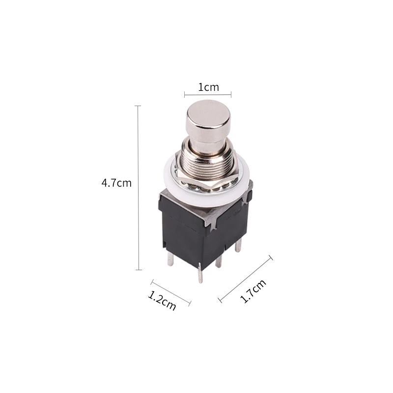 2PDT DPDT 2A 250VAC/ 4A 125VAC мгновенный стоп 6 контактный педаль кнопка черный Вкл/вкл