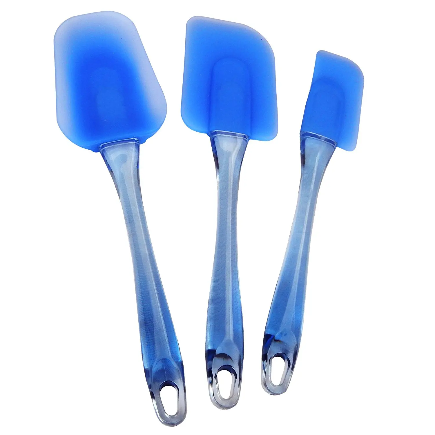 Hot Sale Flex Style Acrylic Silicone Spatula Set, Set of 3, Transparent