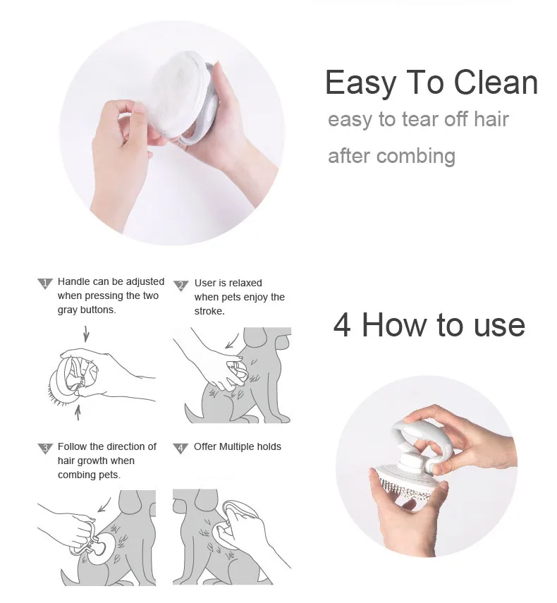 MySudui Rubber Cats Brush Grooming For Dog And Cats Bath Comb Dog Hair Remover Cats Brush Accessories Pets Supplies Dog Dropship (2)