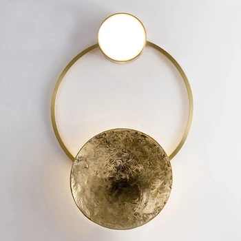 

Nordic post-modern light luxury wall light creative fashion designer decoration copper bedroom aisle bedside wall lamp