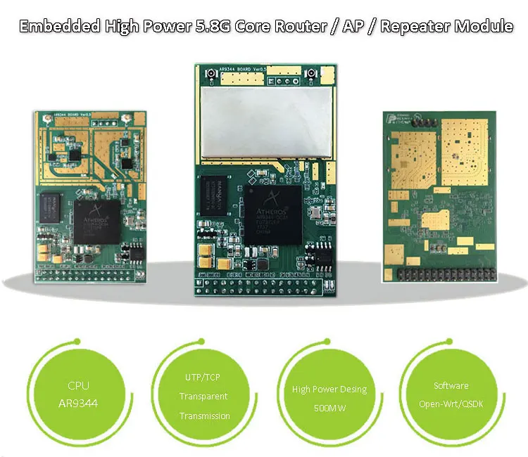 Двухдиапазонный 5,8G 2,4G маршрутизатор wifi модуль openwrt ar9344 atheros беспроводной модуль