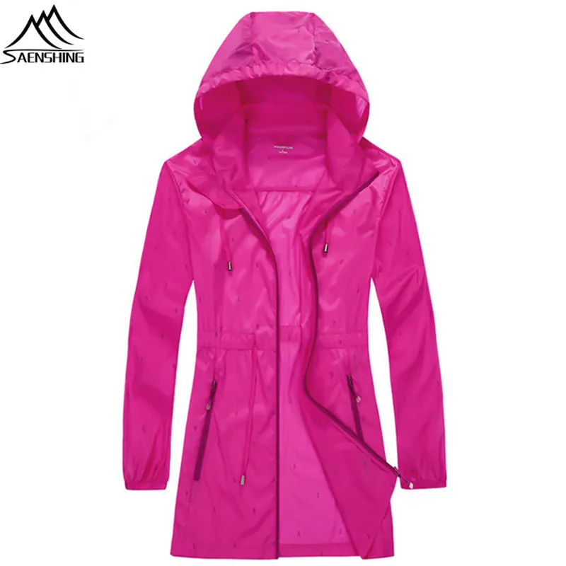 SAENSHING длинные Для женщин ветровка тонкие дышащие Открытый отдых Windstopper Велоспорт
