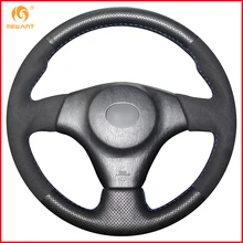 MEWANT черный чехол на руль из натуральной кожи для Toyota RAV4 1998-2003 Celica 1998-2005 Corolla(США) 2003-2008 Matrix 2003