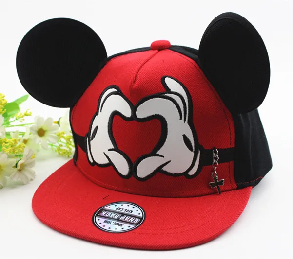 New Cartoon Cute Mickey Baseball Cap Big Ear Mouse Snapback Hats Children Kids Brand Hip-hop Cap Bone Gorra Chapeau