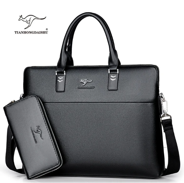 Comprare TIANHONGDAISHU Uomo Casual Affari ambientazione Spalla Messenger Borse In Pelle Computer Portatile Della Borsa degli uomini Borse Da Viaggio borse