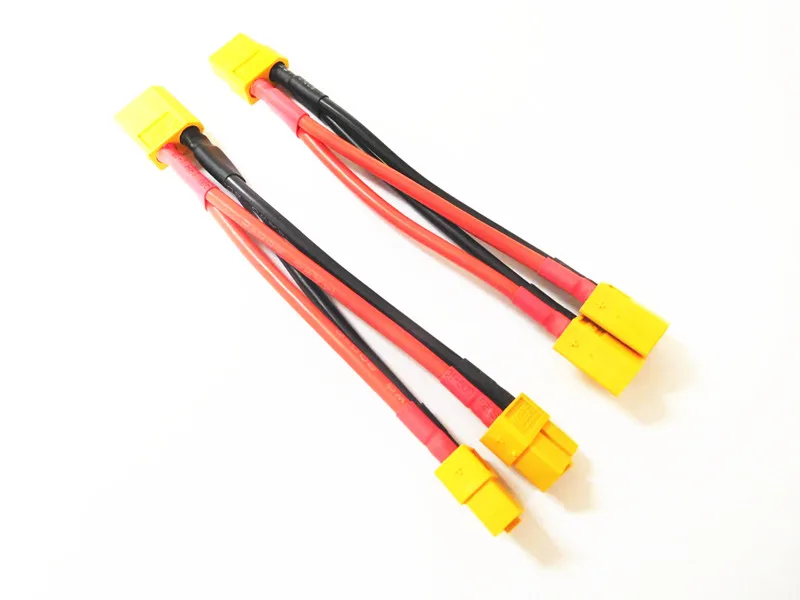 XT60 параллельные Deans T plug серии жгут батарея соединительный кабель двойной Расширение Y сплиттер силиконовый провод