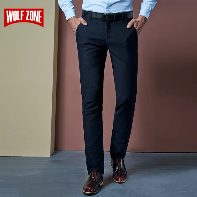 New Arrival Brand Business Casual Pants Men Formal Fit Mid Dress Suit