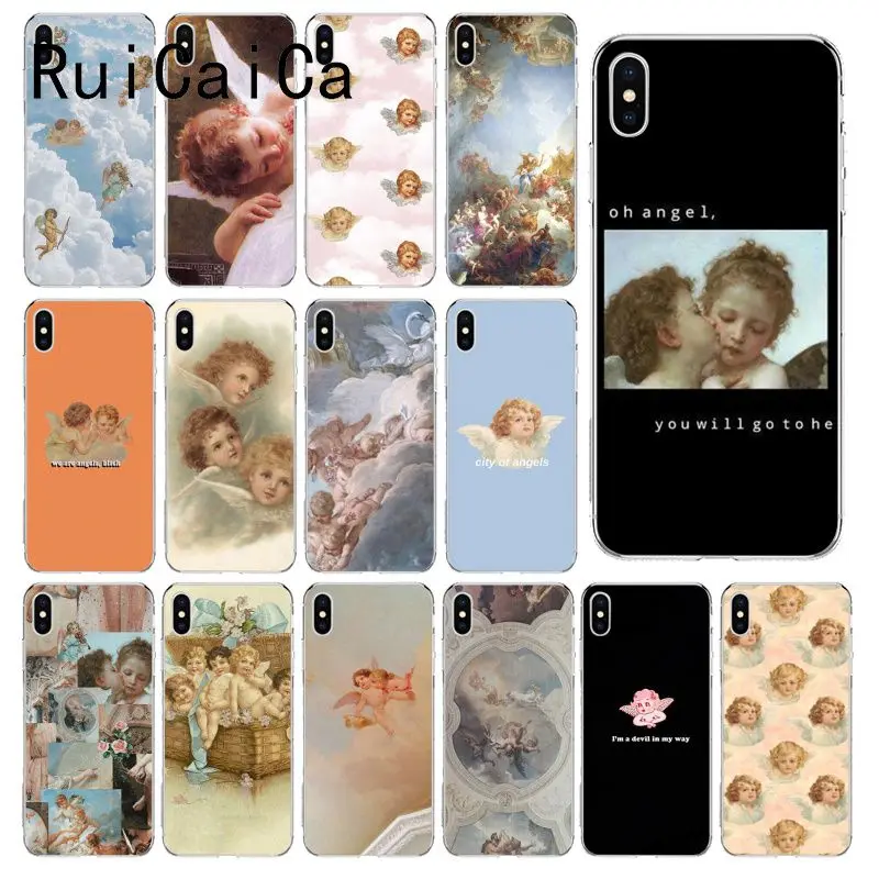 Чехол для телефона RuiCaiCa pretty angel эстетический милый маленький ангел iPhone X XS MAX 6 6s 7