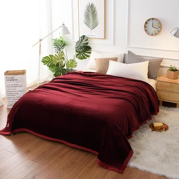 

Soft Warm Coral Fleece Flannel Blankets For Beds Throw Solid Sofa Cover Bedspread Winter Thick Home Textile