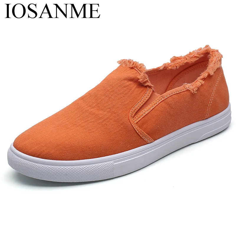

fashion men vulcanize shoes trend white spring casual canvas shoes mens comfortable slip on leisure moccasins homme sneakers boy