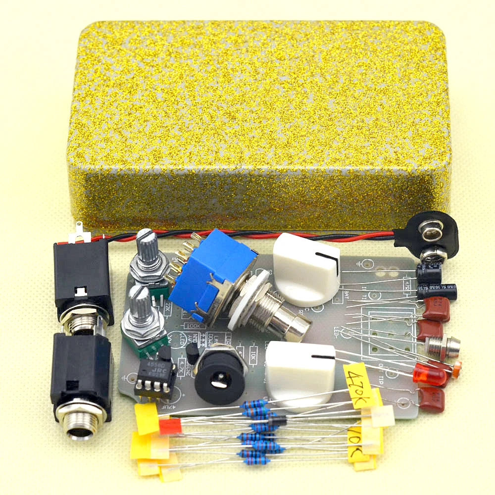 

LANDTONE Compressor DIY Pedal Kit with 1590B Diecast Aluminum Enclosure Box