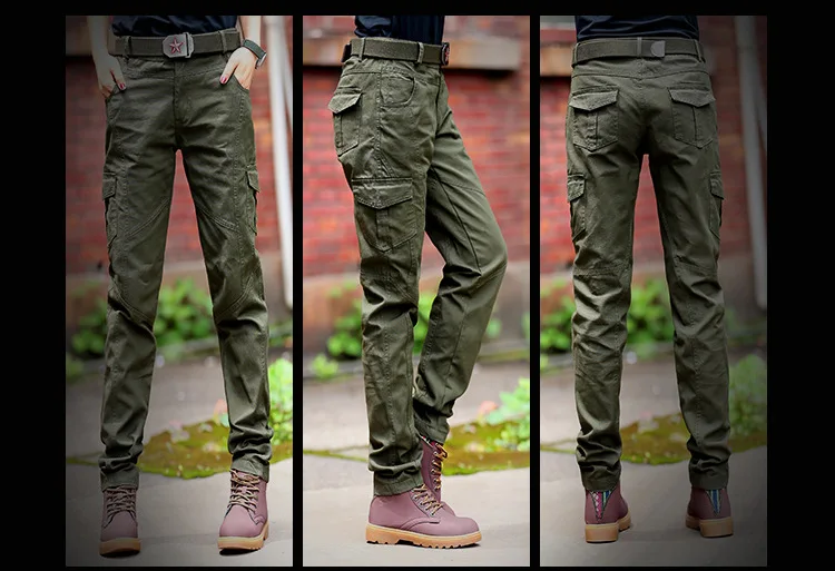 Women Cargo Jeans Pants Workout Casual Military Denim Overalls Ladies Straight Multi-pocket Trousers Pantalon Femme Sweatpants