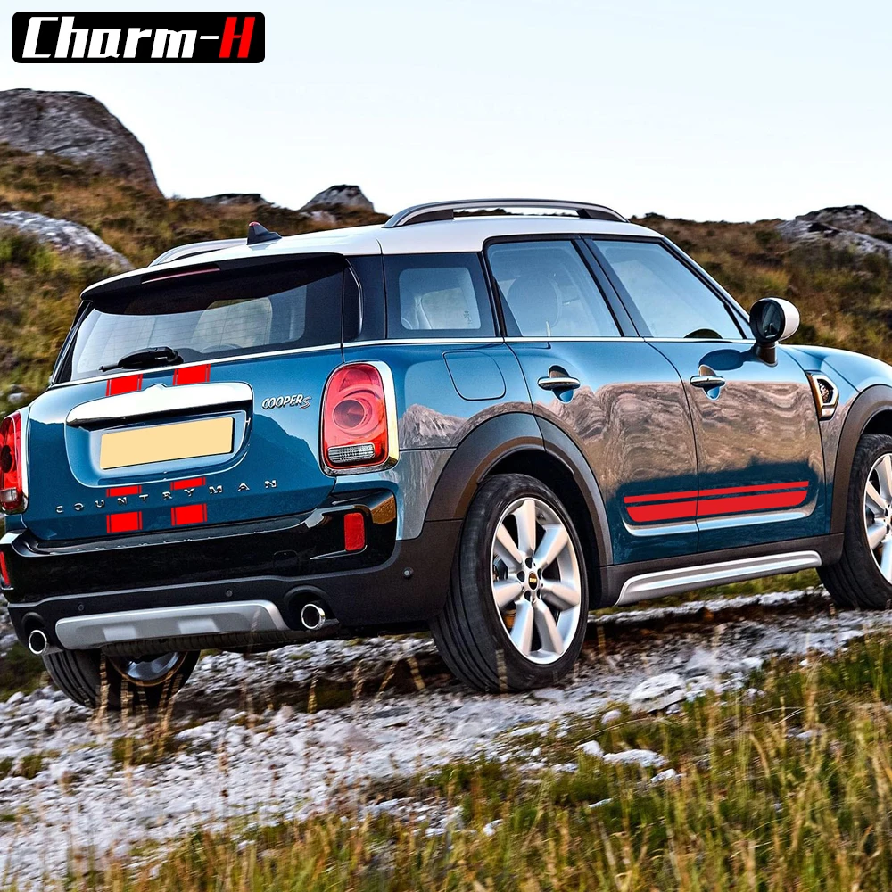 سيارة التصميم هود بونيه غطاء صائق الجانب تنورة سباق المشارب الخلفية جذع ملصقات ل ميني كوبر مواطنه f60 (دون all4)