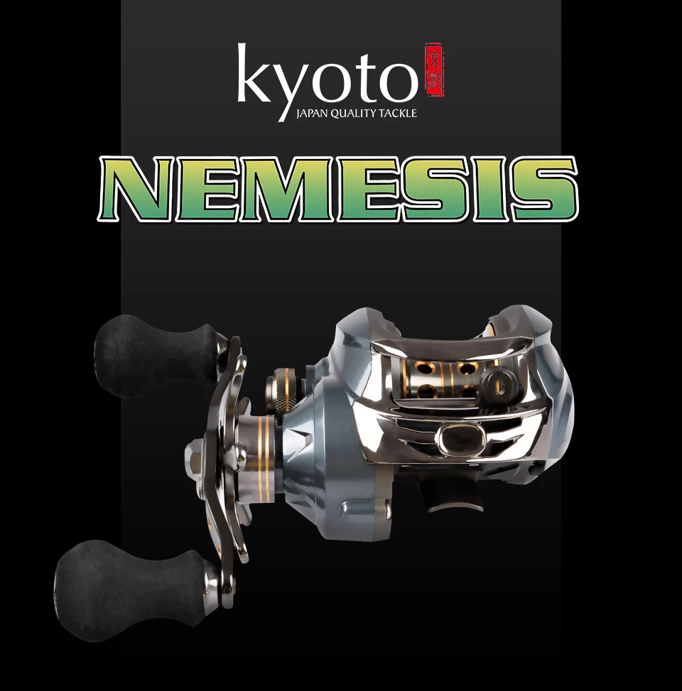 Carretel de Pesca Carretel de Arremesso da Mão Carretel de Pesca de Arremesso 10 + 1bb Kyoto Nemesis Esquerda Engrenagem Relação 6.3: 1 de Arremesso Fresco - Água Salgada 120la 2 Kyoto nemesis 120la carretel de pesca carretel