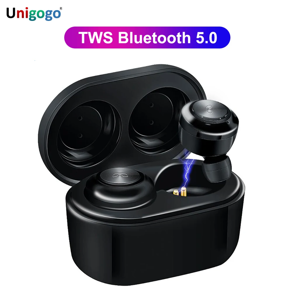

TWS Bluetooth Earphone In-Ear 3D Stereo Wireless Bluetooth 5.0 Headset with Mic charging box Sport Earbuds for all smart phone