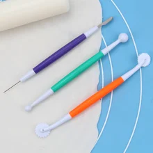 12 компл./лот) FDA высокое качество пластик 3 шт Украшение Тортов мастикой набор инструментов для моделирования