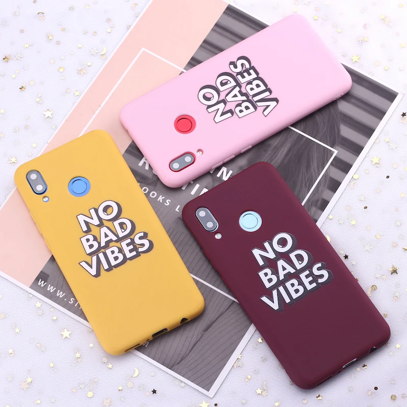 Силиконовый чехол для телефона Huawei Honor Mate 10 20 Nova P20 P30 P40 P Smart No Bad Vibes Party Girl