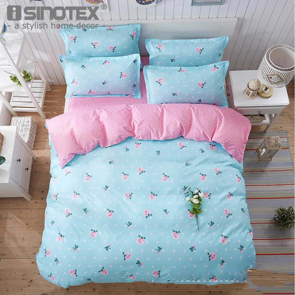 Home Textile Polyester Fabric Bedding Sets Printed Quilt Cover Bed