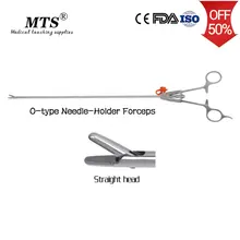 Endoscope surgery Instrument O-type Needle Holder Forceps Straight head for Laparoscopic surgery and medical teaching training biomedical instrument and robotic surgery system