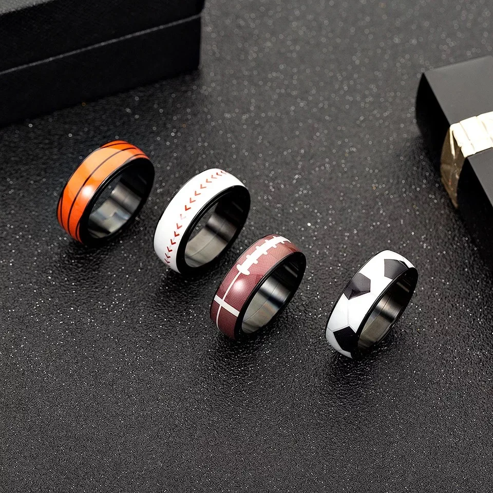 Women-Man-Ring-Football-Basketball-Baseball-Titanium-Stainless-Steel-Rotatable-Finger-Sports-Ring-Jewelry (1)